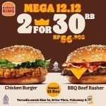 Promo 12.12 Burger King – 2 Menu Pilihan Cuma Rp 30 Ribu*