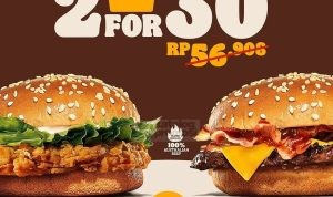 Promo 12.12 Burger King – 2 Menu Pilihan Cuma Rp 30 Ribu*