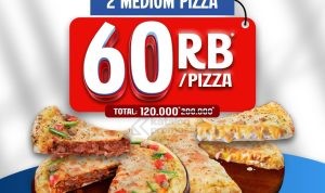 Promo DOMINOS PIZZA PAPI DUO - Beli 2 Medium Pizza hanya Rp. 60Ribuan/ Pizza