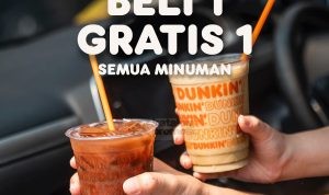 PROMO DUNKIN' DONUTS Lucky Tuesday Buy 1 Get 1 Semua Minuman*