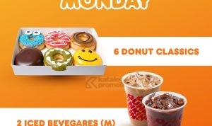 Promo DUNKIN DONUTS BELI 6 DONAT CLASSICS + 2 MINUMAN hanya Rp. 95.000