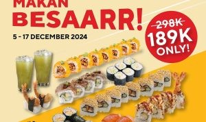 Promo GENKI SUSHI MAKAN BESAR! POTLUCK PACKAGE cuma Rp. 189K