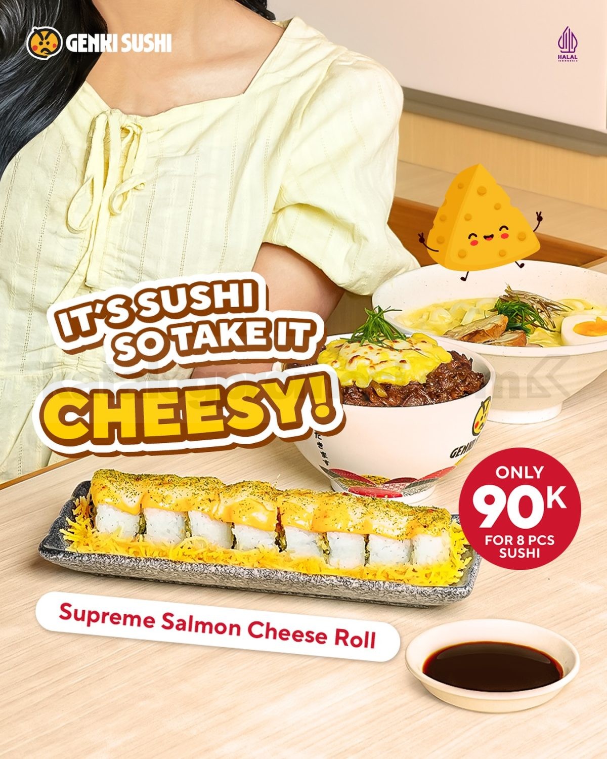 Promo GENKI SUSHI Supreme Salmon Cheese Roll Sushi Cuma 90K Promo GENKI SUSHI Supreme Salmon Cheese Roll Sushi Cuma 90K 1