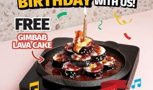 Promo GRILLMAN Birthday Special Gratis Gimbab Lava Cake