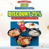 Promo Hokkaido-Ya Wednesday Feast - Diskon 25% untuk Semua Menu*