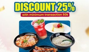 Promo Hokkaido-Ya Wednesday Feast - Diskon 25% untuk Semua Menu*