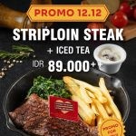 Promo Steak Hotel by Holycow 12.12 Paket Striploin Steak 200 gr + Iced Tea Mulai Rp. 89.000++!