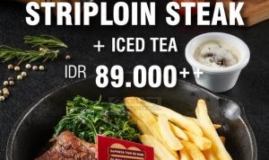 Promo Steak Hotel by Holycow 12.12 Paket Striploin Steak 200 gr + Iced Tea Mulai Rp. 89.000++!