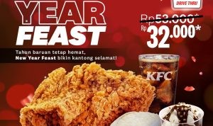 Promo KFC New Year Feast Drive Thru! Paket Spesial hanya Rp. 32.000*