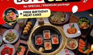 Promo Shaburi Kintan Buffet Birthday Treat Buy 3 Get 4 + Free Meat Cake!