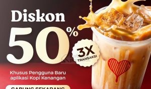 Promo Kopi Kenangan Diskon 50% Khusus Pengguna Baru Aplikasi Kopi Kenangan*