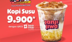 Promo Kopi Janji Jiwa Harga Spesial Rp9.900 dengan QRIS Bank Saqu