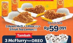 Promo MCDONALDS FAVORIT AKHIR TAHUN BERTIGA hanya Rp 59.091