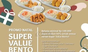 Promo Negiya Express Spesial Natal - Diskon 50% untuk Super Value Bento!