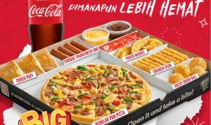 Promo Pizza Hut Big Box Bites FREE Coca-Cola 1L mulai Rp175 ribu nett