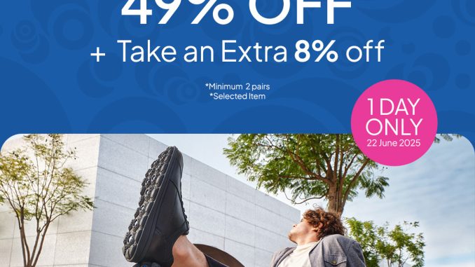 Promo GEOX HUT Jakarta 498 Diskon 49% tambah 8% koleksi sepatu