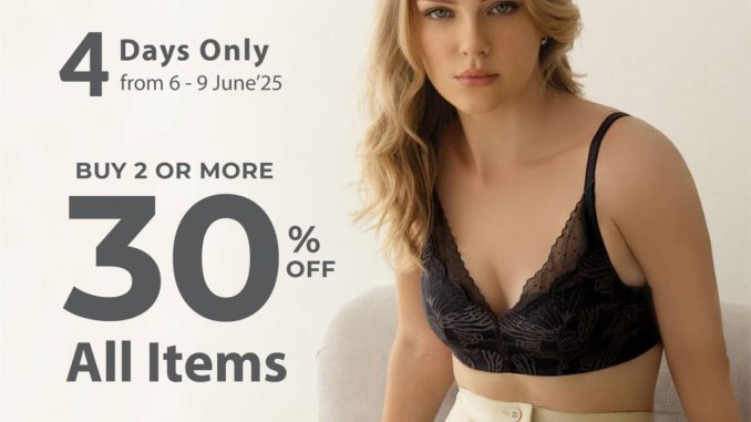 Promo House of Wacoal Diskon 30% Semua Produk minimal beli 2 item 6–9 Juni 2025