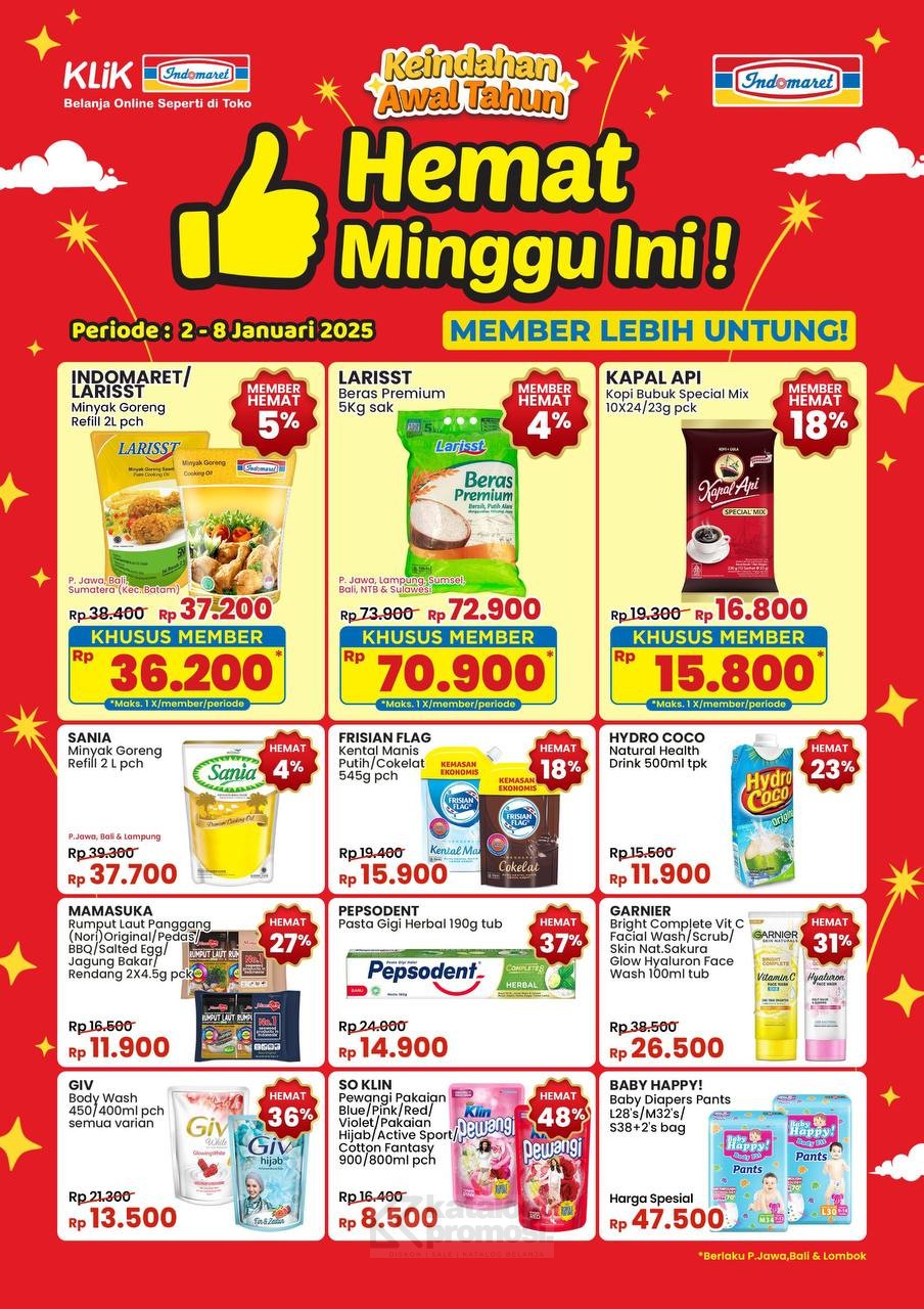 Katalog Promo JSM Indomaret, Alfamart,  dan Superindo 3-5 Januari 2025, Ada Minyak Goreng Murah