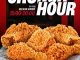 Promo KFC Crunch Hour potongan harga 5 ayam Rp. 100.000 jadi Rp. 60.000 berlaku Selasa–Kamis pukul 15.00–20.00 WIB via Drive Thru.