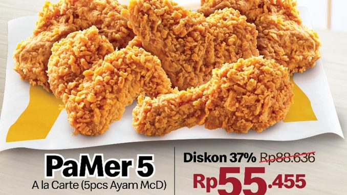 Promo McDonald's Payday PaMer 5 Rp55 ribuan dan McFlurry isi 3 Rp19 ribuan berlaku 25 Juli 2025