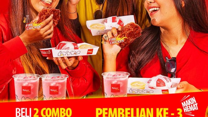 Promo Richeese Factory beli Combo Fire Chicken Rp18.182 berlaku di seluruh outlet dan semua channel pembelian