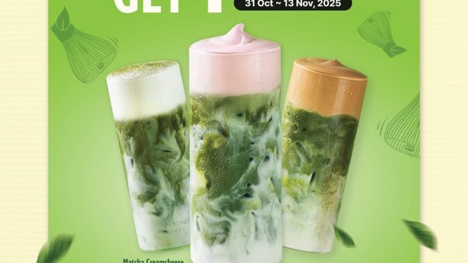 Promo Tous Les Jours Buy 1 Get 1 Fluffy Matcha berlaku 31 Oktober–13 November 2025 di Jabodetabek, Bandung, dan Cirebon