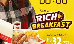 Promo Richeese Factory Big Breakfast Chicken Katsu + Perkedel mulai Rp. 32.727,-