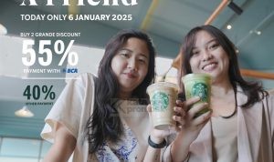 Promo STARBUCKS BCA DISKON HINGGA 55% untuk 2 Minuman Grande