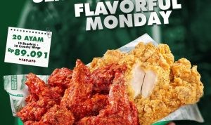 Promo WINGSTOP FLAVORFUL MONDAY - Paket 10 Crunchy Wings + 10 Boneless cuma Rp. 89Ribuan