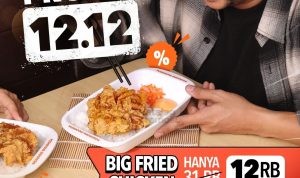 Promo Yoshinoya 12.12 Big Fried Chicken Rp. 12.000