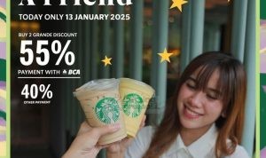 Promo STARBUCKS BCA DISKON HINGGA 55% untuk 2 Minuman Grande