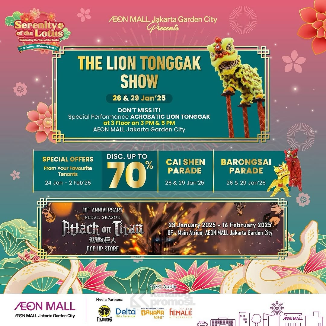 AEON Mall Jakarta Garden City Promo Imlek Spesial Serenity of The Lotus