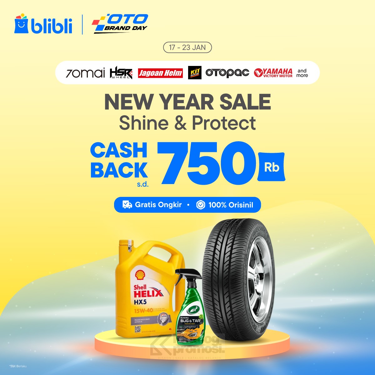 Blibli Otomotif NEW YEAR SALE - dapatkan Cashback hingga 750K 