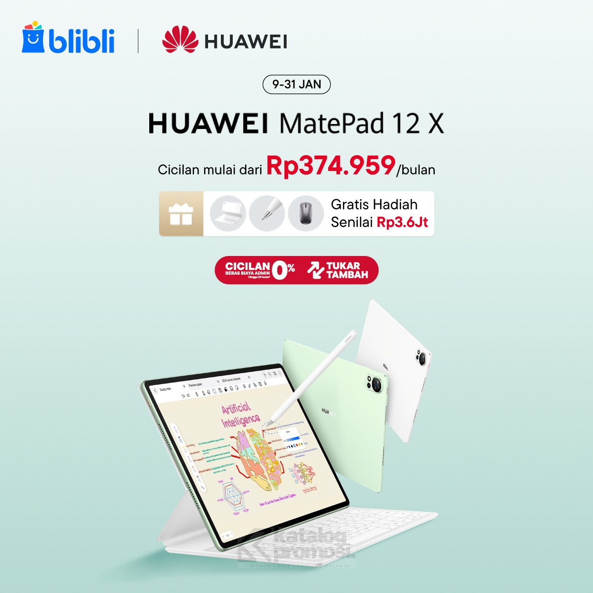 HUAWEI MatePad 12 X Hadir Eksklusif di Blibli Pre-Order dan dapatkan Promo Spesial 