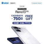 OPPO Reno13 5G Pre-Order Eksklusif di Blibli dapatkan Cashback dan Hadiah Gratis