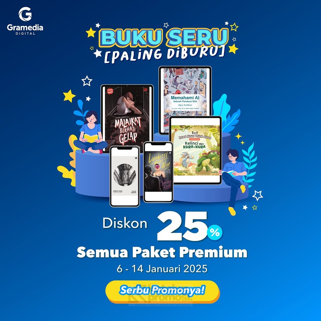 Promo Gramedia Digital Semua Paket Premium DISKON 25%