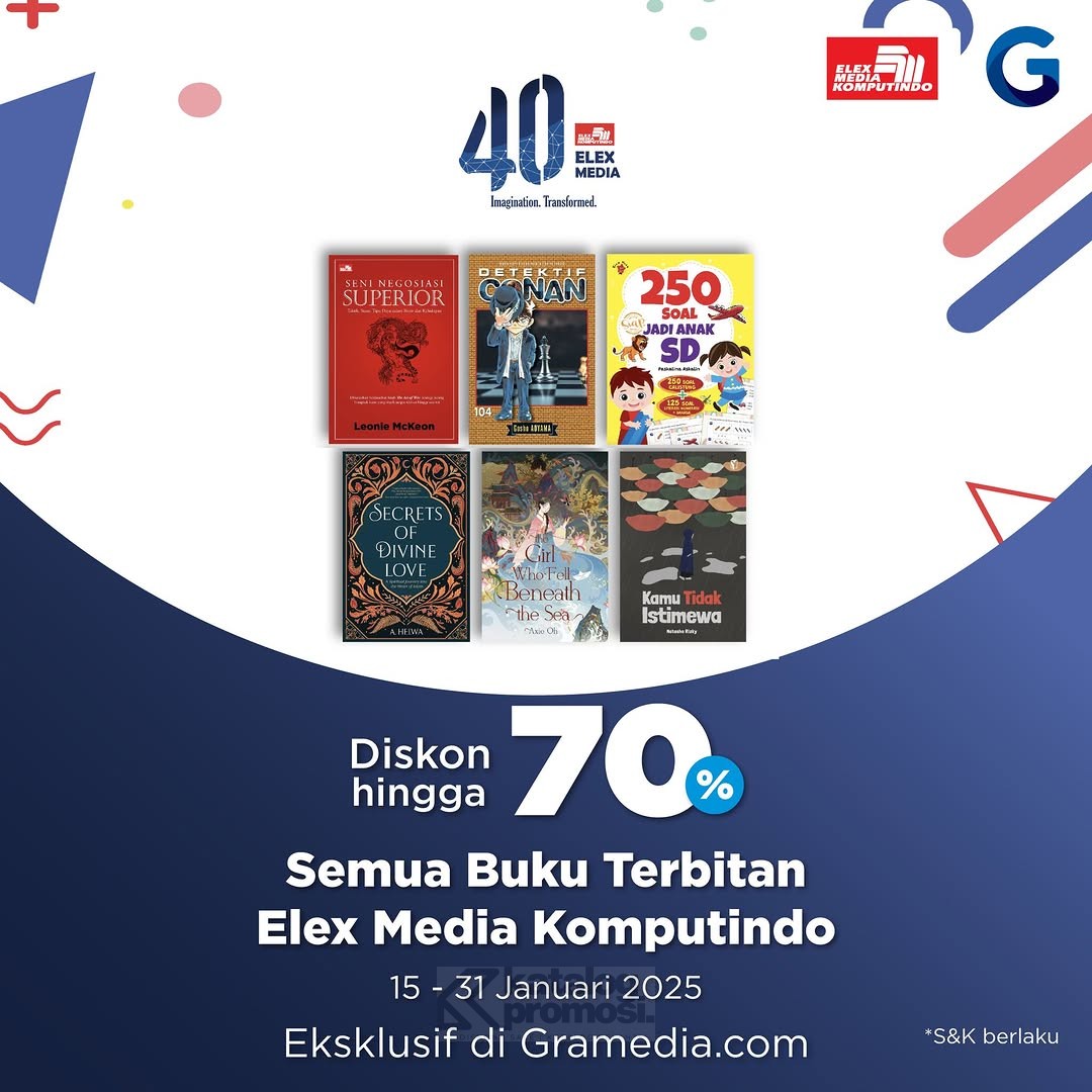 Promo HUT Elex Media Komputindo di Gramedia.com 