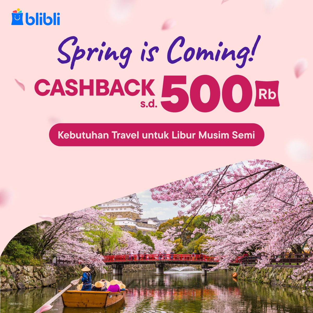 Promo Spring Season di Blibli Cashback hingga 500K 