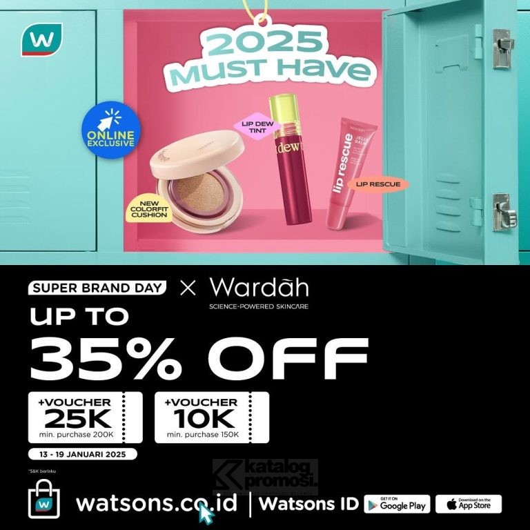 Promo Wardah di Watsons Super Brand Day • SoPasti.Com