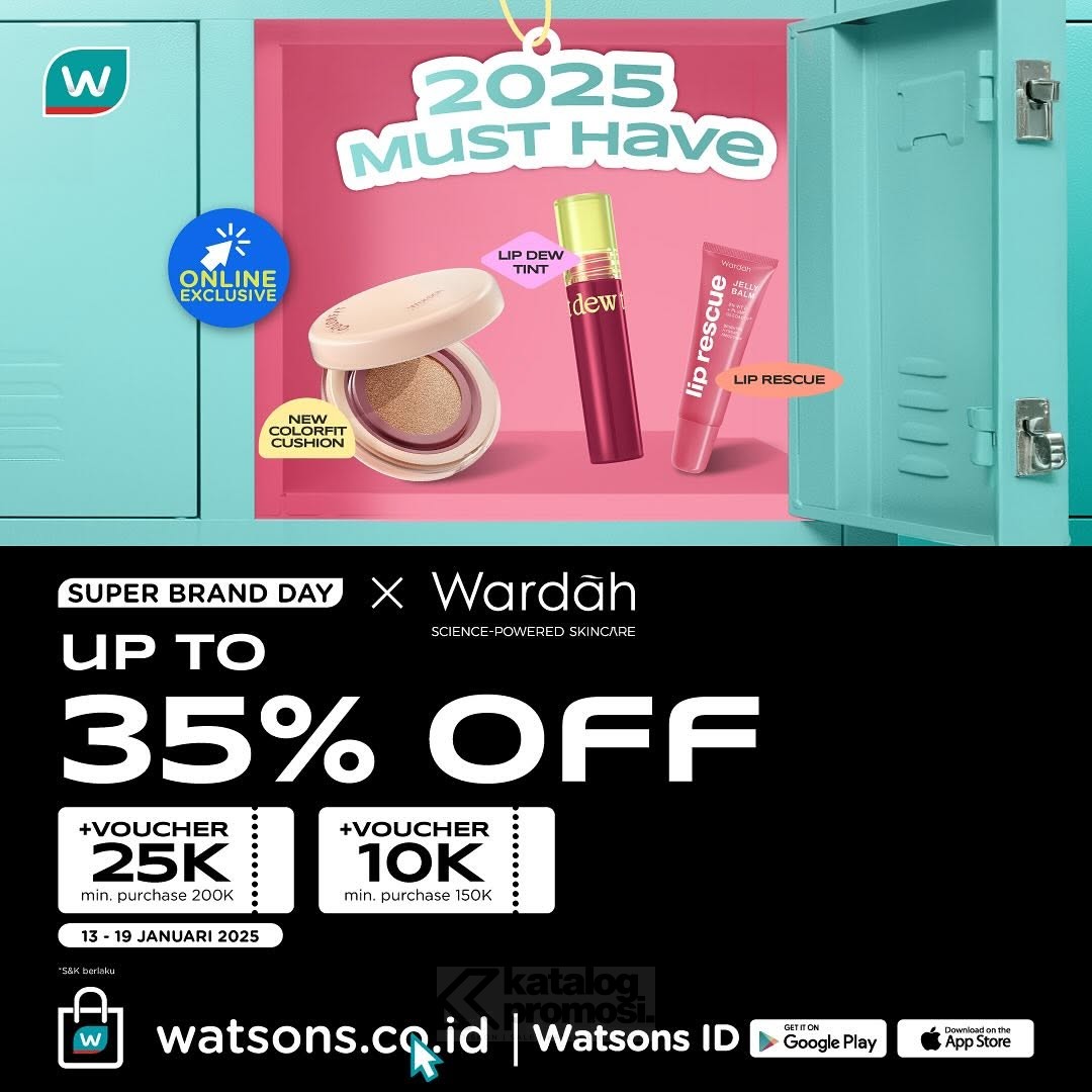 Promo Wardah di Watsons Super Brand Day