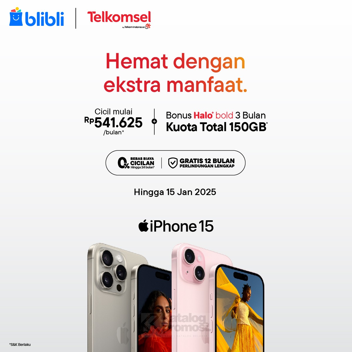 Promo iPhone Telkomsel Halo+ di Blibli Hemat dengan Ekstra Manfaat