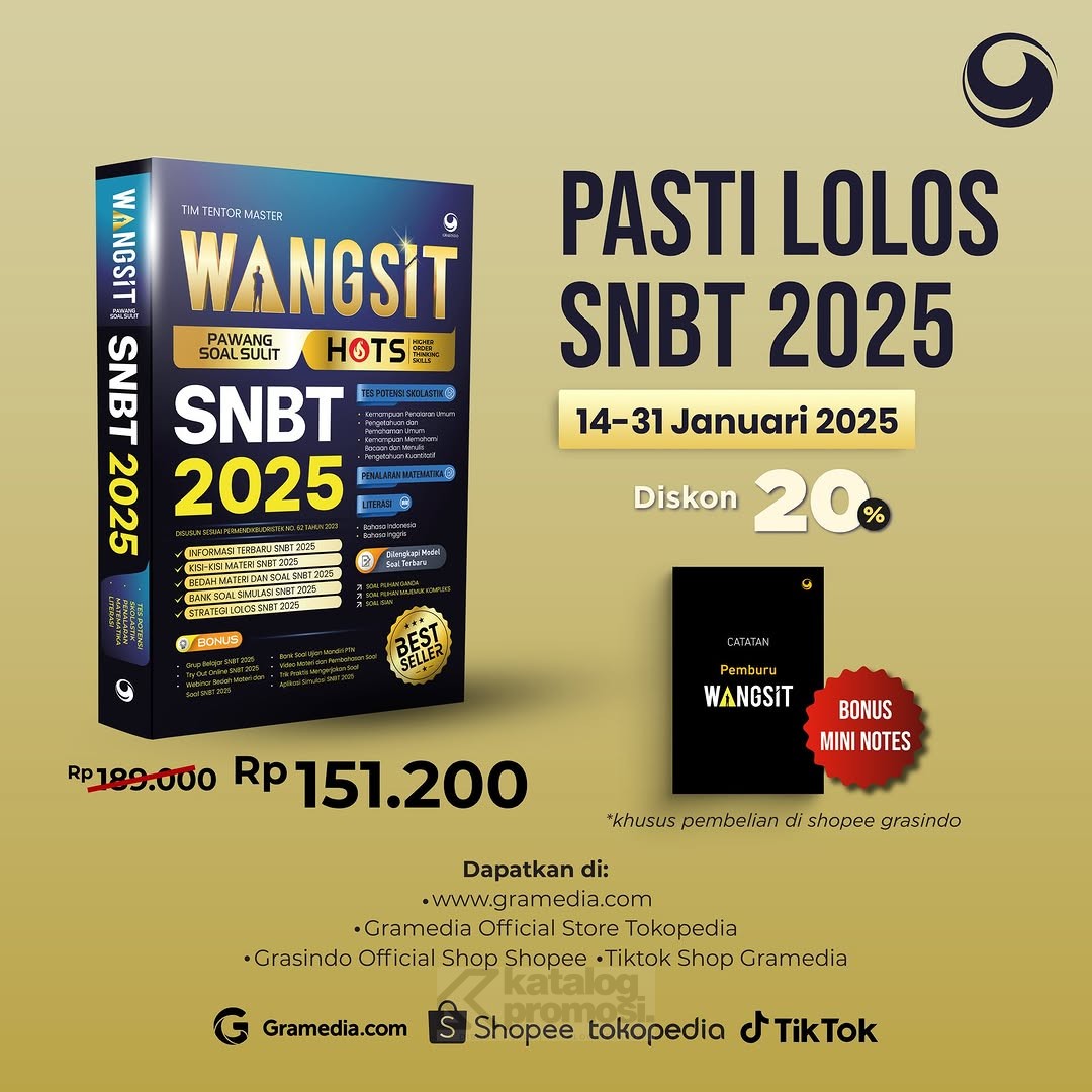 WANGSIT SNBT 2025 Diskon Spesial 20% di Gramedia 