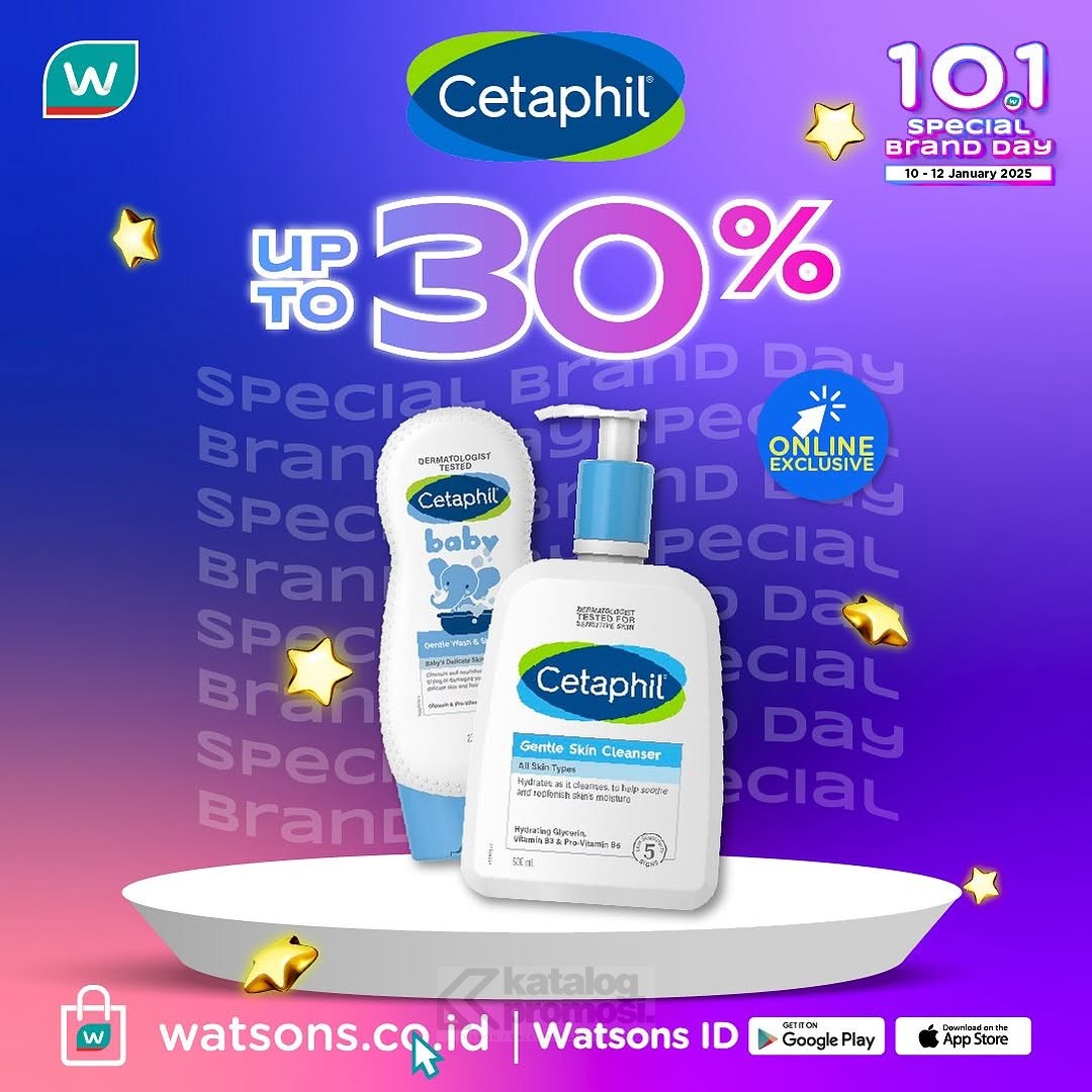 Watsons 10.1 Special Brand Day Diskon hingga 50%