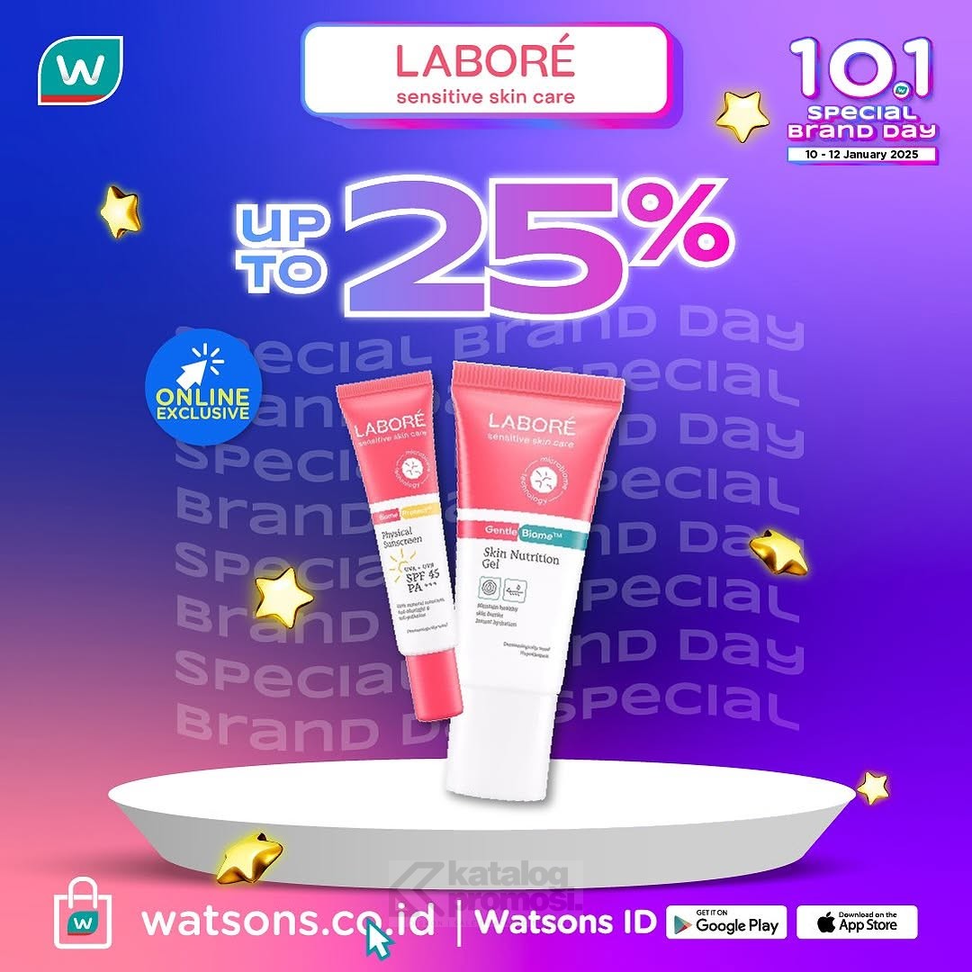 Watsons 10.1 Special Brand Day Diskon hingga 50%