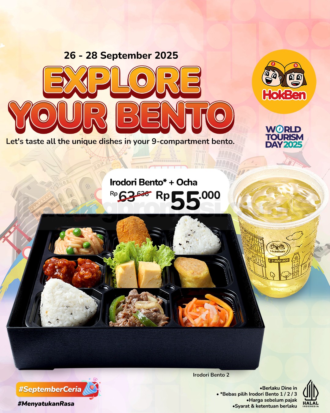 Promo HokBen Happy World Tourism Day - Harga Spesial cuma RP55ribu