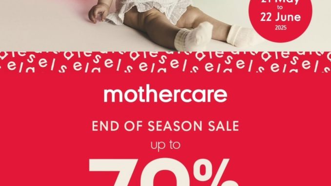 Promo Mothercare End Of Season Sale Up To 70% Off*