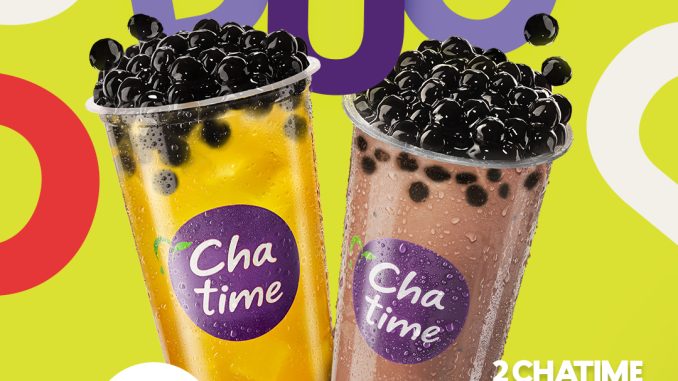Promo Chatime Joy Bundling 2 Large Rp45.000 berlaku 25–28 Agustus 2025 dengan pilihan minuman dan topping pearl