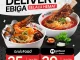 Promo Ebiga delivery GrabFood 25% & GoFood 20% berlaku Agustus 2025