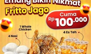 Promo Fritto Chicken Paket Fritto Jago – Paket 1 Whole Chicken untuk 4 Orang Hanya Rp.100 RIBU!