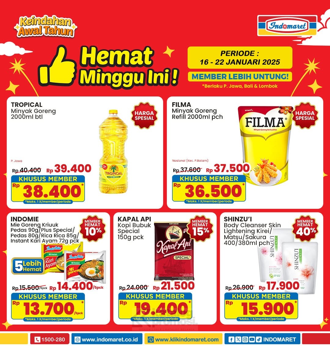 Katalog Promo JSM Indomaret, Alfamart, & Superindo 17-19 Januari 2025:Minyak Goreng Cuma Rp30 Ribuan